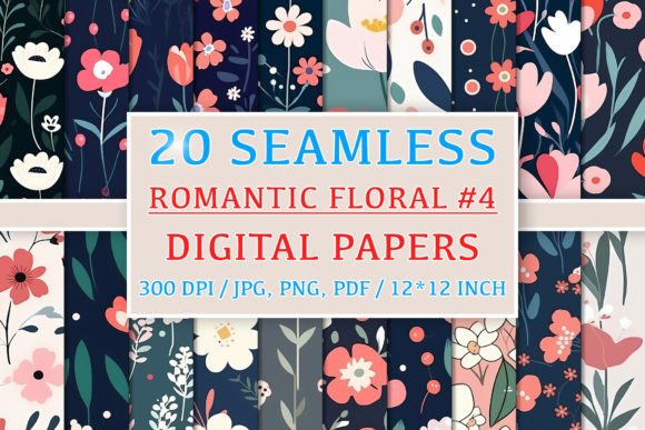 20 Seamless Romantic Floral Patterns 4: A Strategic Tool for Creative Projects