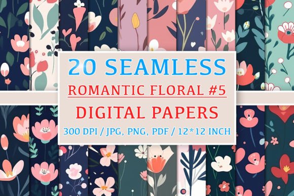 20 Seamless Romantic Floral Patterns 5: A Strategic Tool for Creative Projects