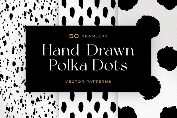 50 Hand-Drawn Polka Dot Patterns