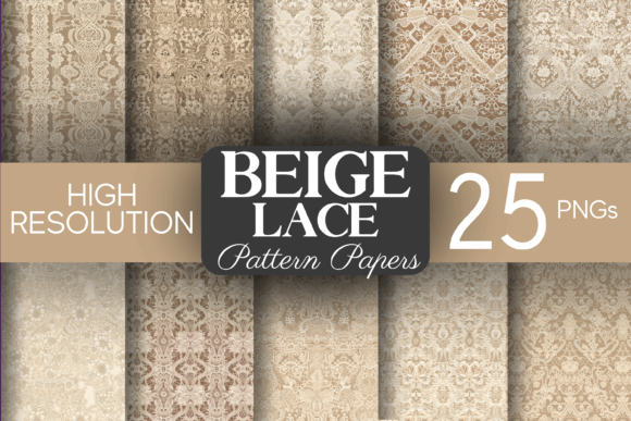 Beige Lace Patterns 12 x12 Seamless
