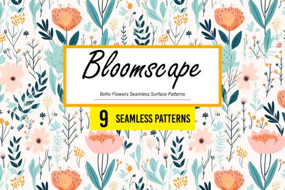 Bloomscape - Boho Flowers Patterns: A Versatile Design Resource