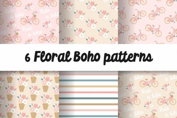 Boho Floral Patterns Digital Paper Pack: A Creative Resource for Designers and Enthusiasts