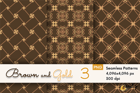 Brown and Gold Patterns Set: A Versatile Design Resource for Every Project