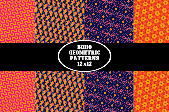 Colorful Boho Geometric Patterns