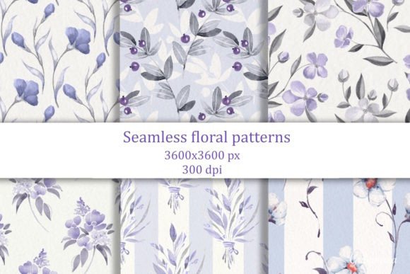Delicate Watercolor Floral Patterns: A Creative Resource for Designers and Crafters