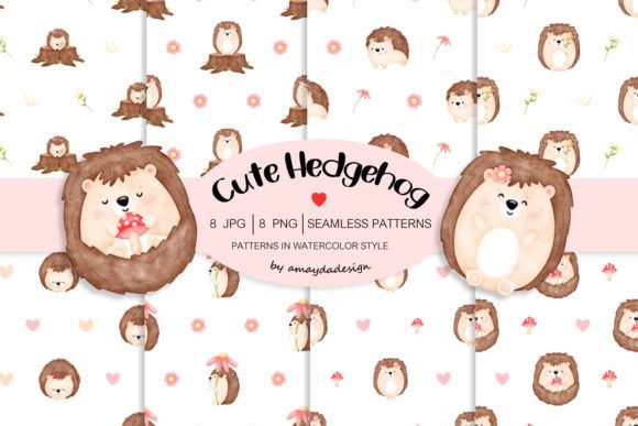 Hedgehog Seamless Patterns Digital Paper: A Creative Resource for Designers and Makers