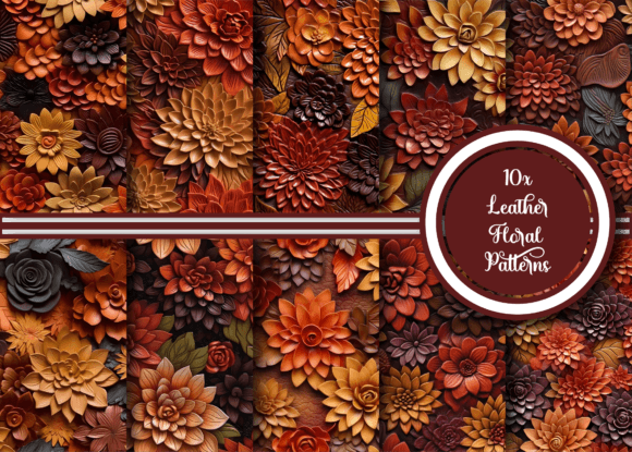 Leather Floral Patterns Collection