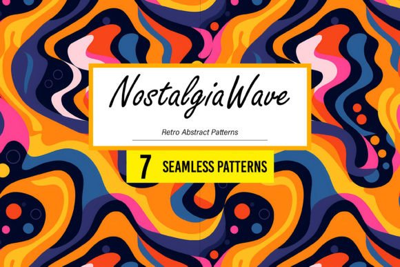 NostalgiaWave - Retro Abstract Patterns: A Timeless Design Trend
