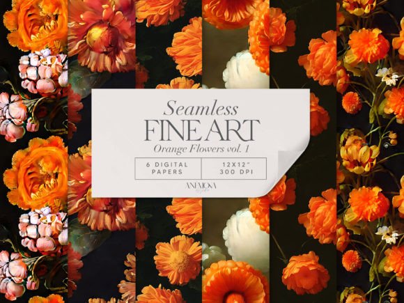 Orange Floral Seamless Patterns: A Versatile Design Resource for Creative Professionals