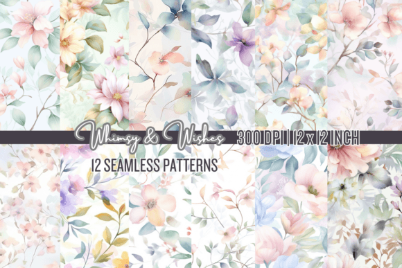 Pastel Dreams Floral Watercolor Patterns: A Versatile Resource for Creative Projects