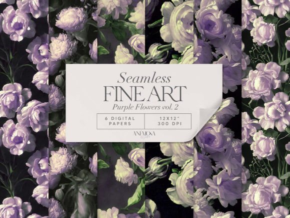 Purple Floral Seamless Patterns Paper – A Creative Resource for Designers and Artists